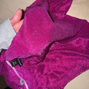 PrettyLittleThing Metallic Fuchsia Top